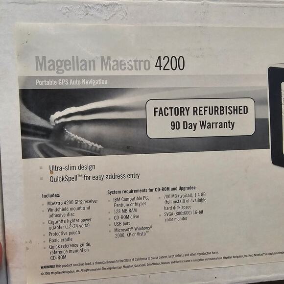 Magellan Maestro 4200 Portable GPS Auto Navigation 4.3" Car Set 2008 - Picture 4 of 8